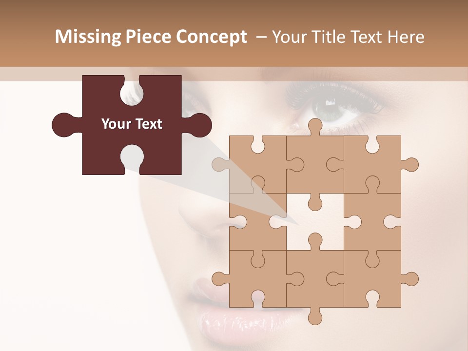 Young Desire Eyelashes PowerPoint Template