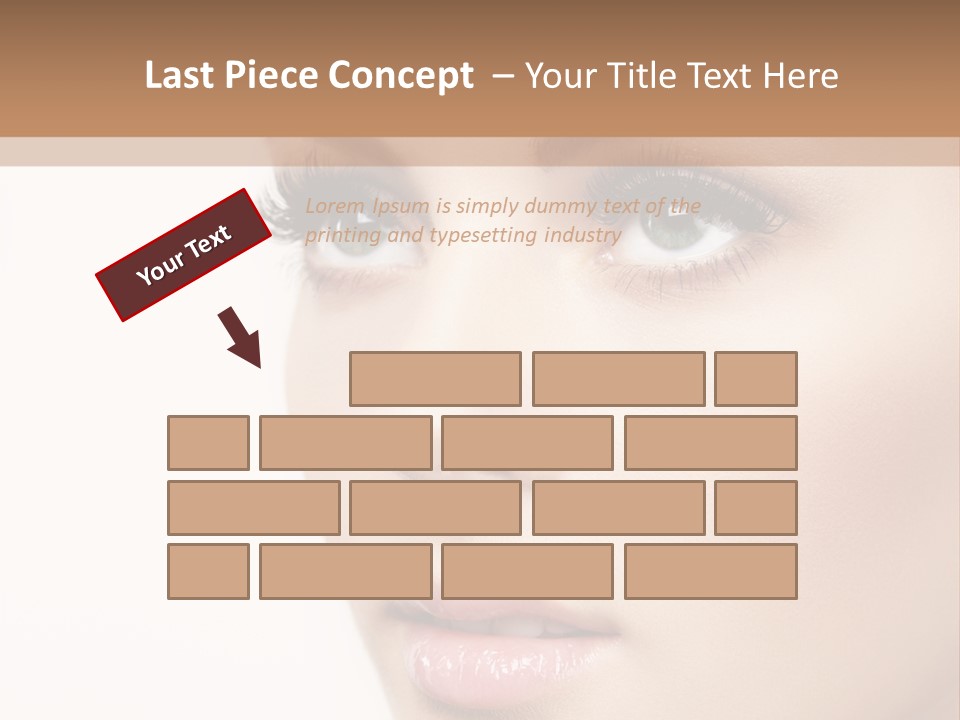 Young Desire Eyelashes PowerPoint Template