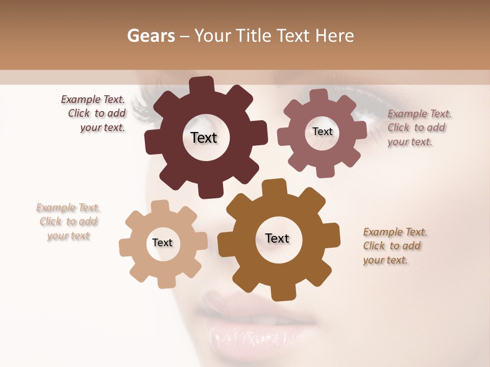 Young Desire Eyelashes PowerPoint Template