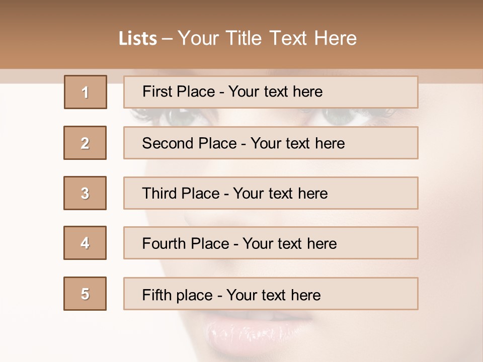 Young Desire Eyelashes PowerPoint Template