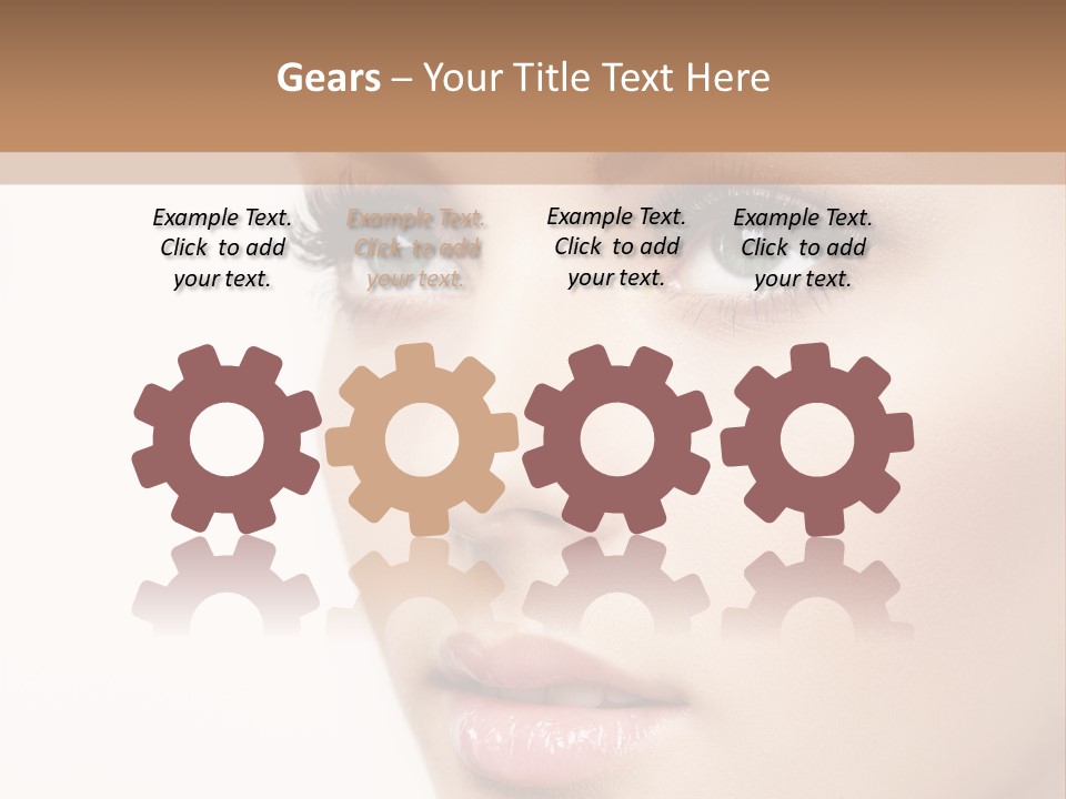 Young Desire Eyelashes PowerPoint Template