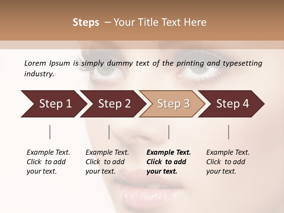 Young Desire Eyelashes PowerPoint Template