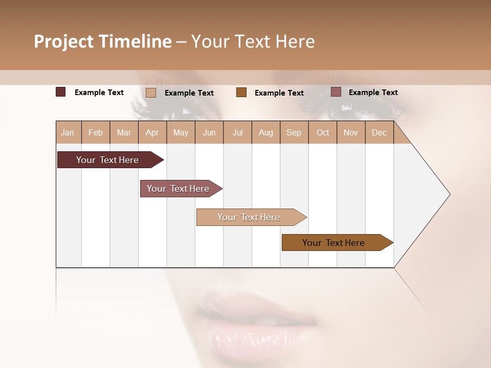Young Desire Eyelashes PowerPoint Template