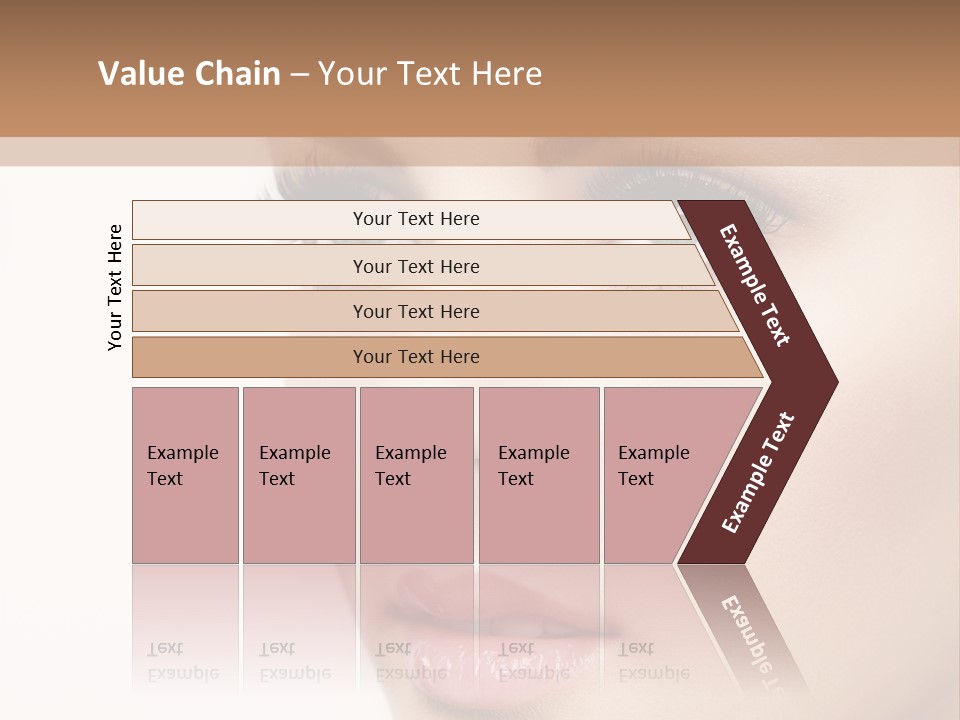 Young Desire Eyelashes PowerPoint Template