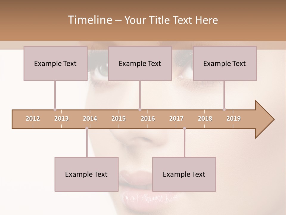 Young Desire Eyelashes PowerPoint Template