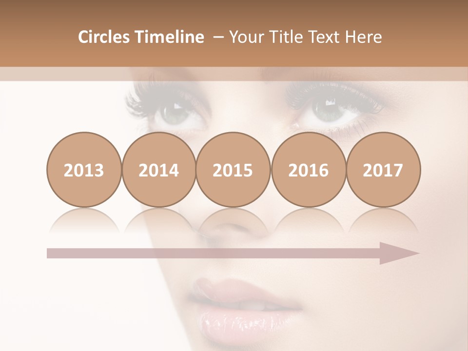 Young Desire Eyelashes PowerPoint Template