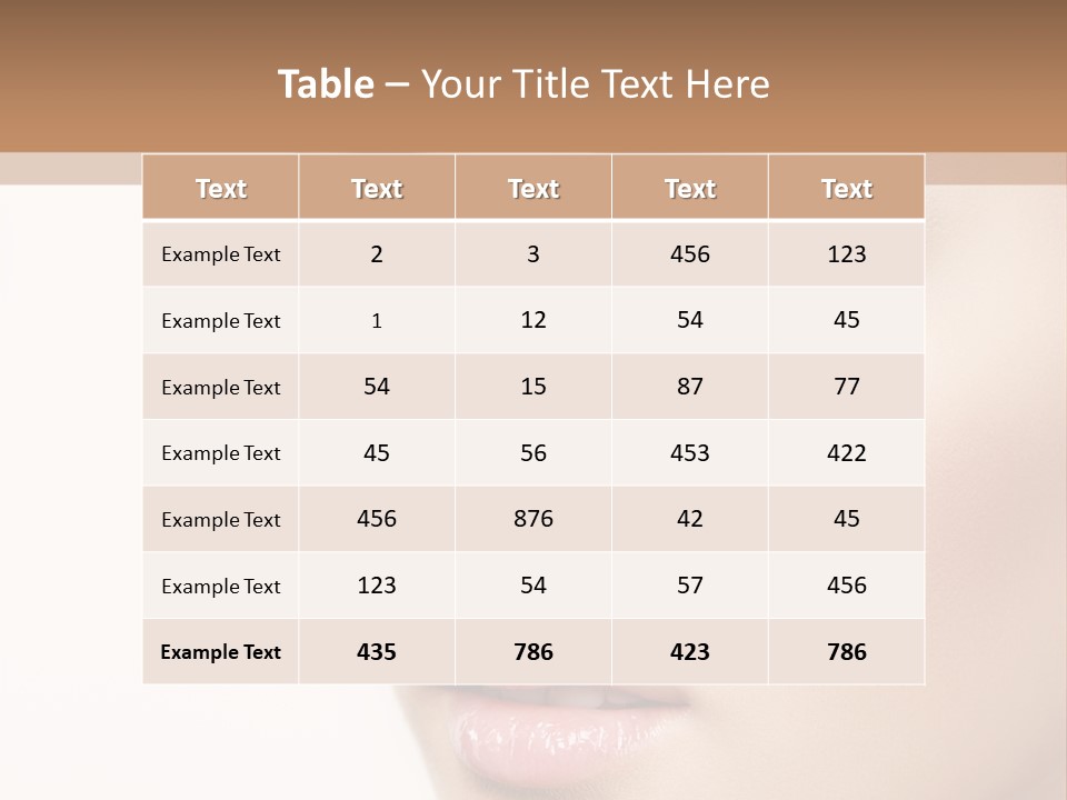 Young Desire Eyelashes PowerPoint Template