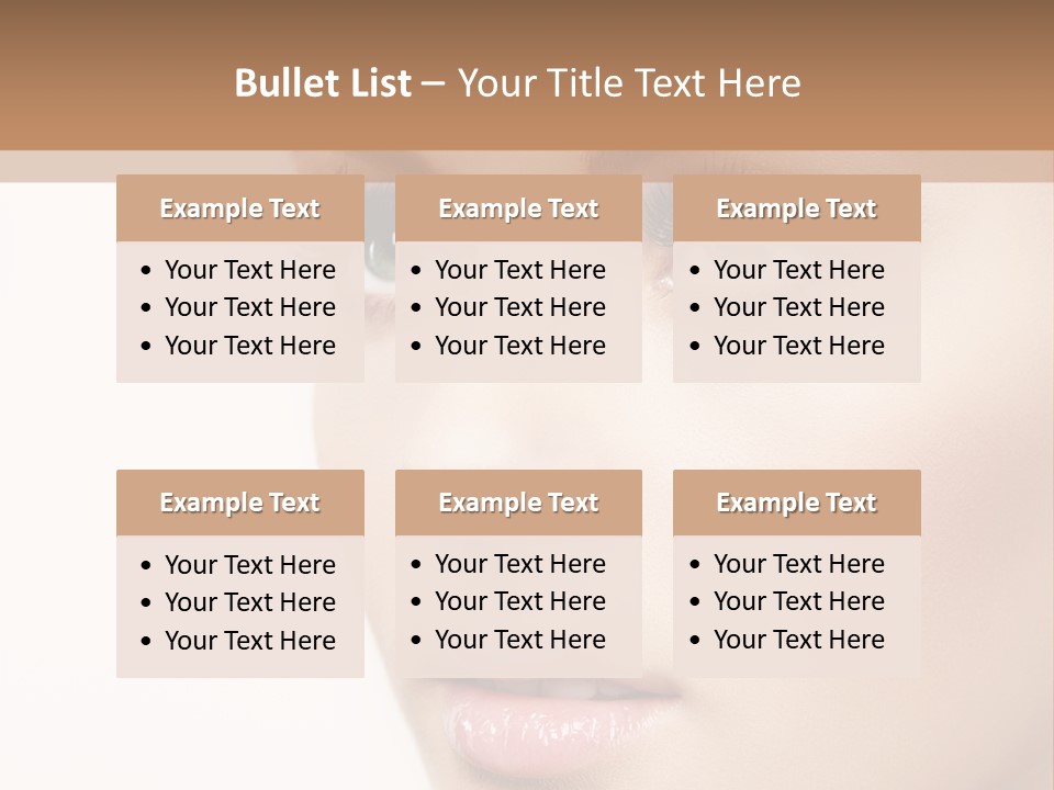 Young Desire Eyelashes PowerPoint Template