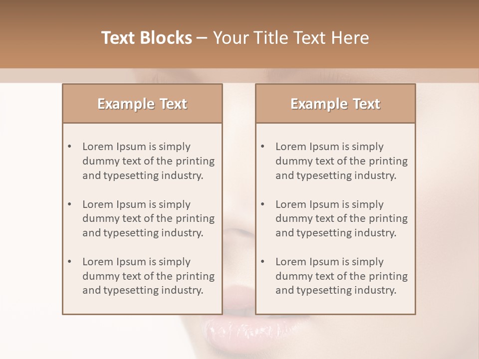 Young Desire Eyelashes PowerPoint Template