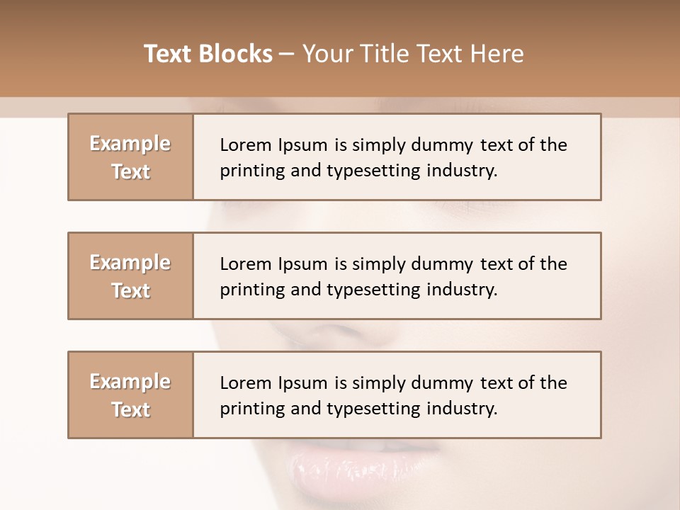 Young Desire Eyelashes PowerPoint Template