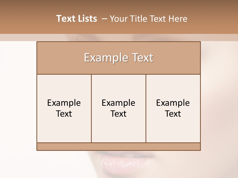 Young Desire Eyelashes PowerPoint Template