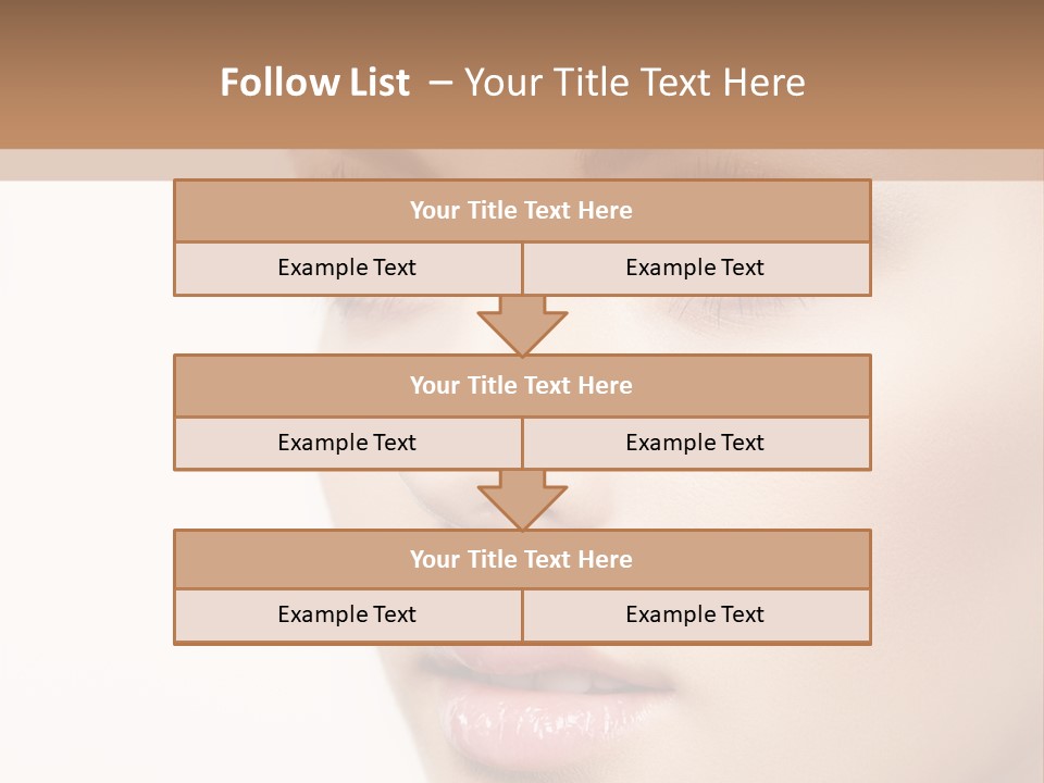 Young Desire Eyelashes PowerPoint Template