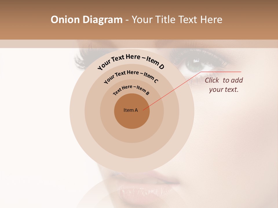 Young Desire Eyelashes PowerPoint Template