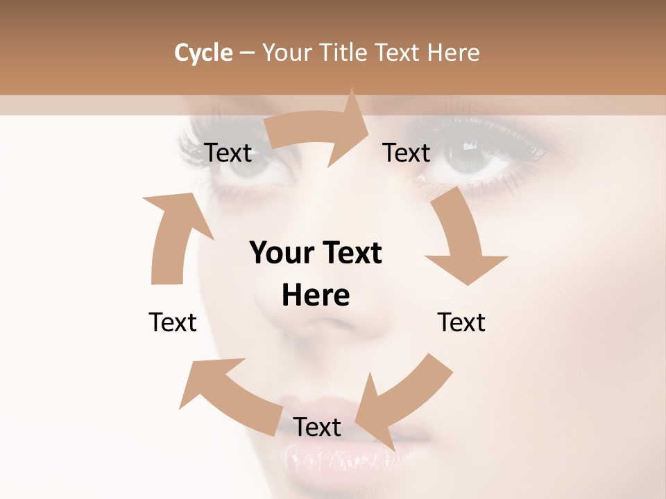 Young Desire Eyelashes PowerPoint Template