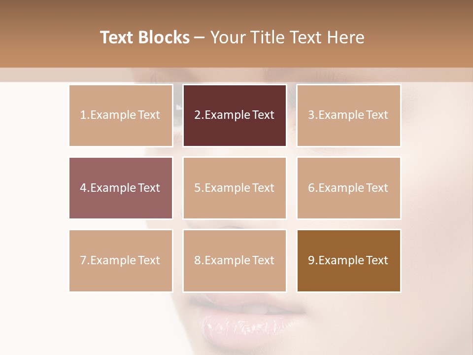 Young Desire Eyelashes PowerPoint Template