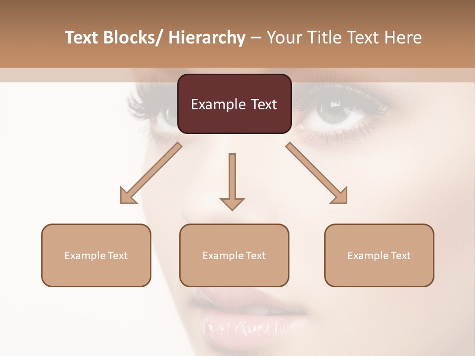 Young Desire Eyelashes PowerPoint Template