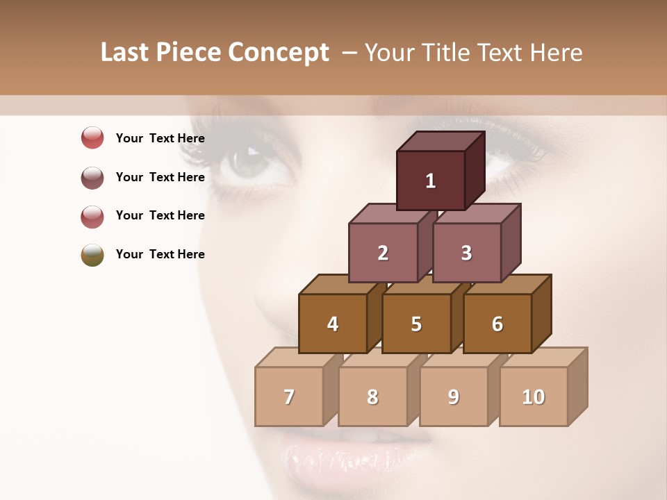 Young Desire Eyelashes PowerPoint Template