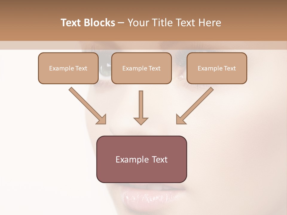 Young Desire Eyelashes PowerPoint Template
