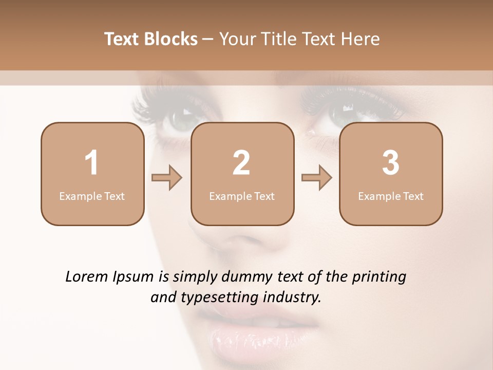 Young Desire Eyelashes PowerPoint Template