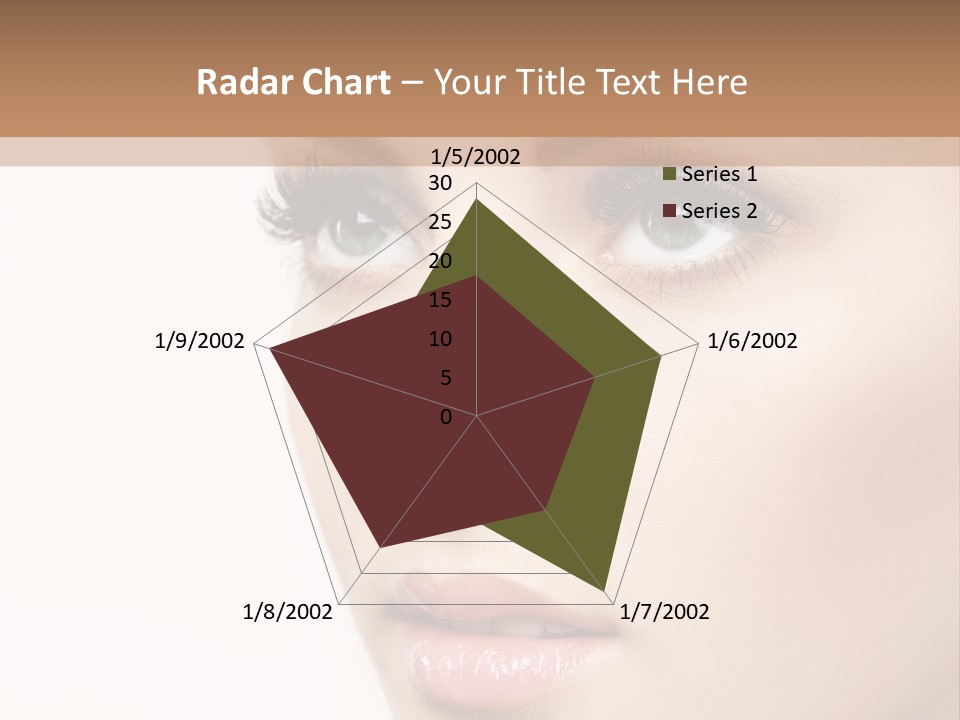 Young Desire Eyelashes PowerPoint Template