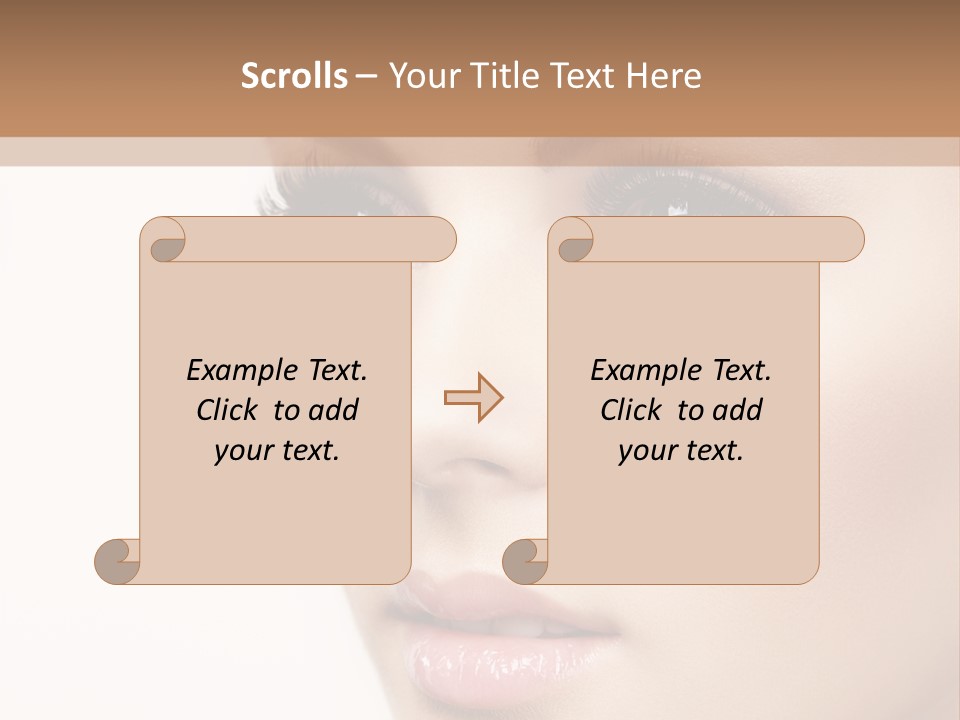 Young Desire Eyelashes PowerPoint Template