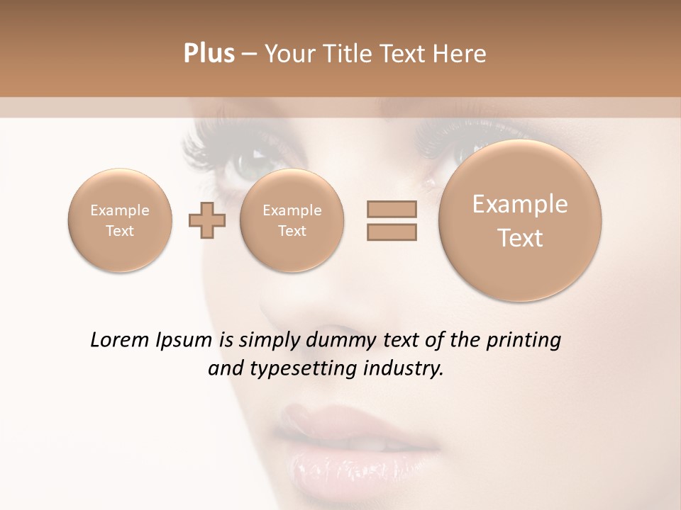 Young Desire Eyelashes PowerPoint Template