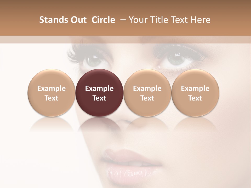 Young Desire Eyelashes PowerPoint Template