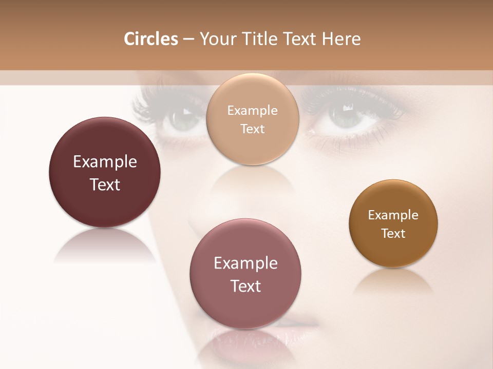 Young Desire Eyelashes PowerPoint Template