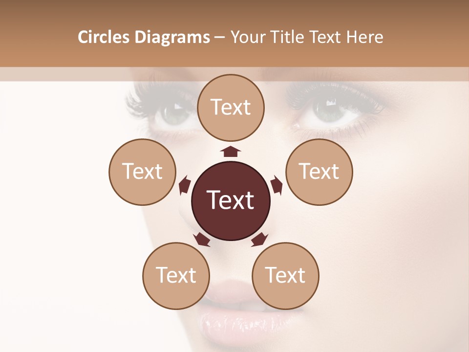 Young Desire Eyelashes PowerPoint Template