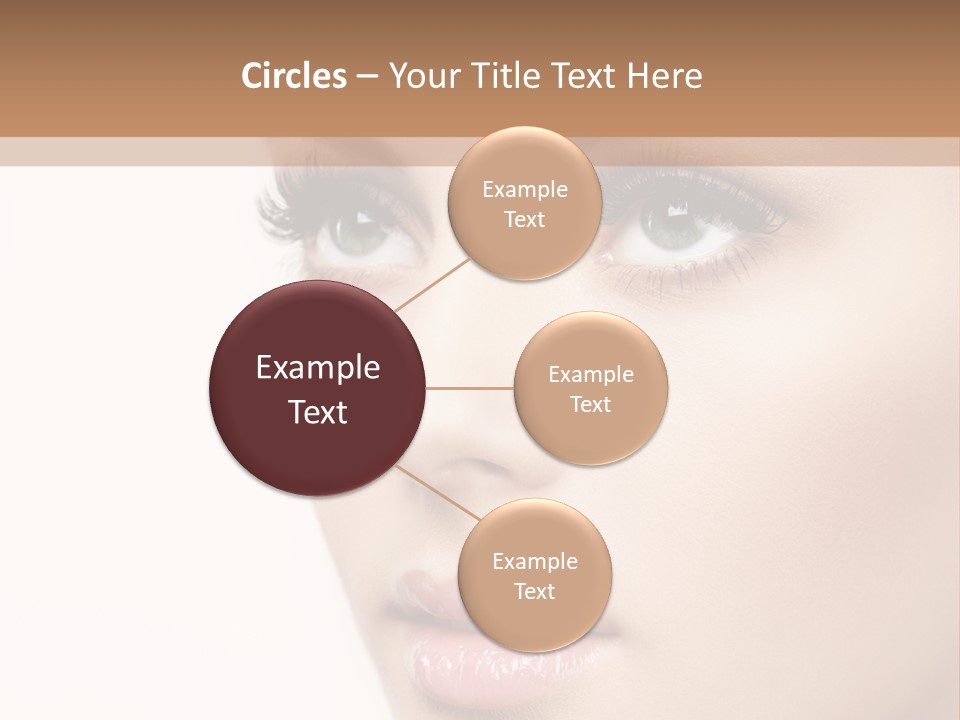 Young Desire Eyelashes PowerPoint Template