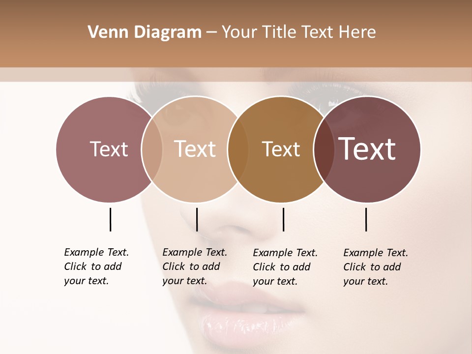 Young Desire Eyelashes PowerPoint Template