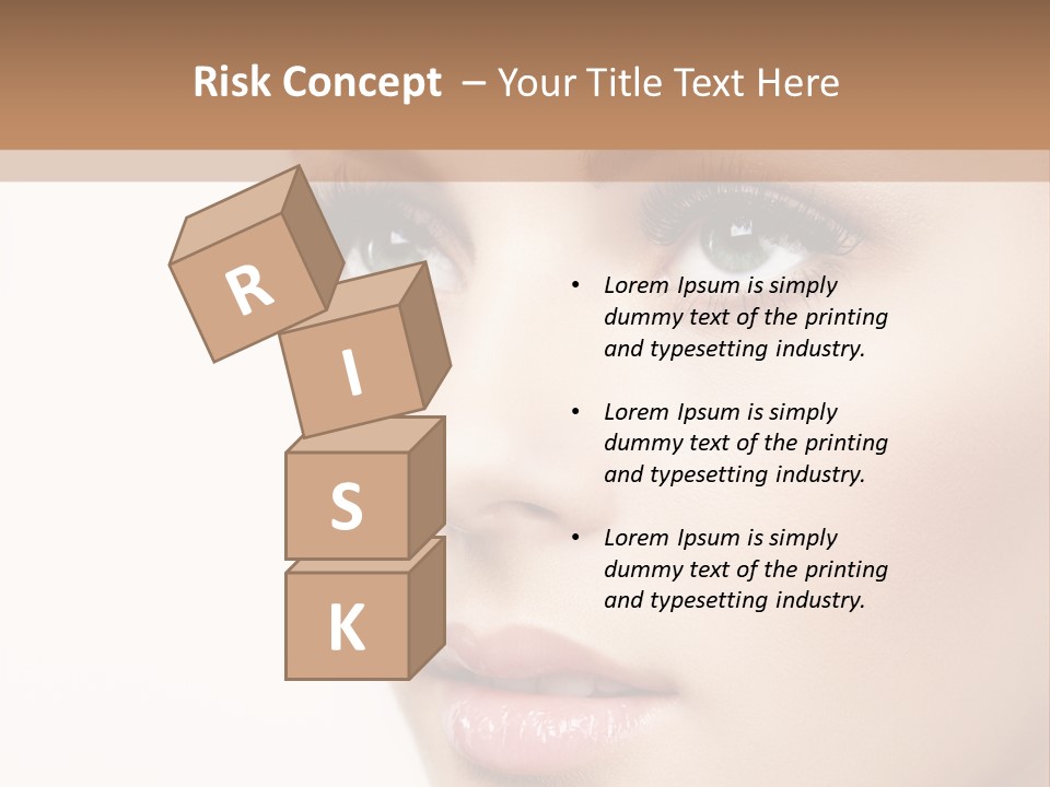 Young Desire Eyelashes PowerPoint Template