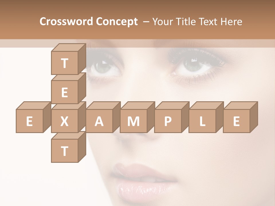 Young Desire Eyelashes PowerPoint Template