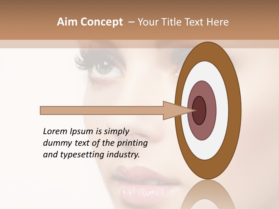 Young Desire Eyelashes PowerPoint Template