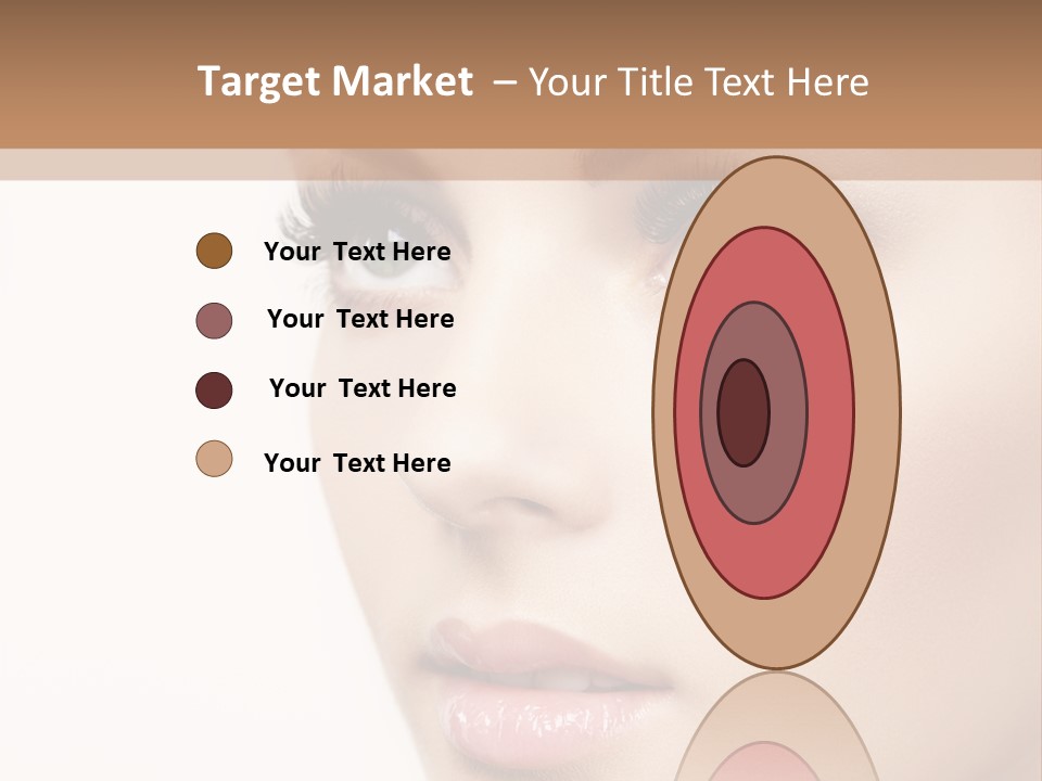 Young Desire Eyelashes PowerPoint Template