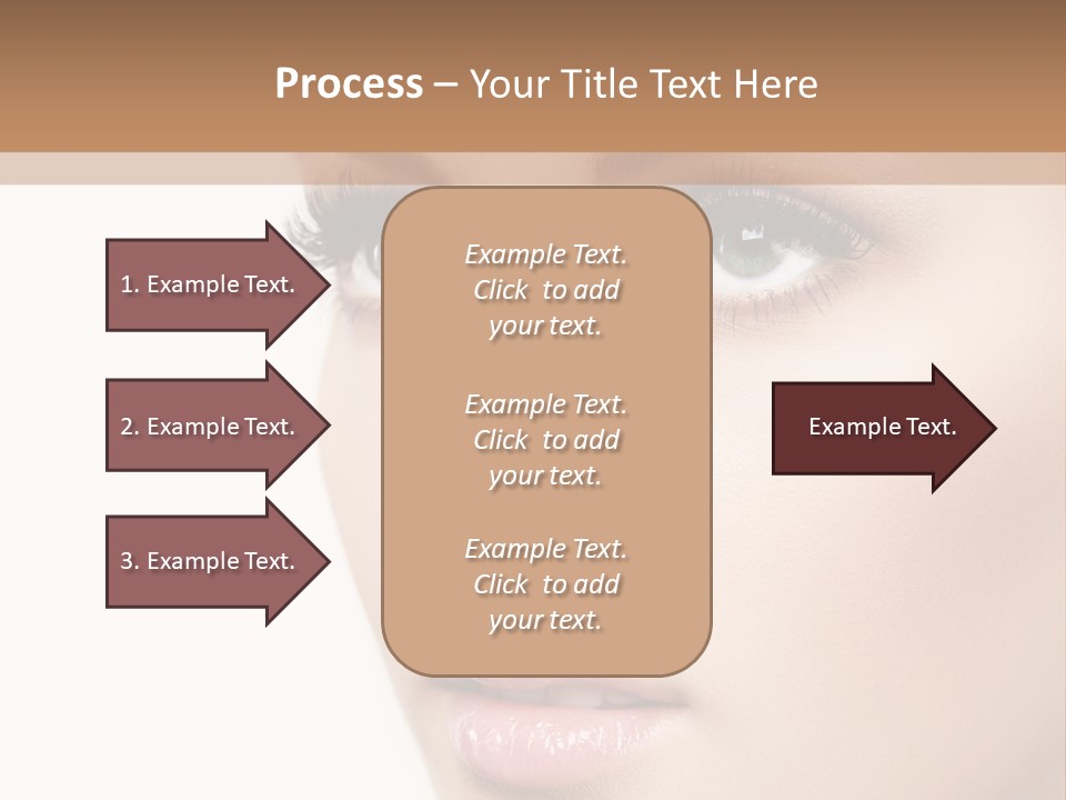 Young Desire Eyelashes PowerPoint Template