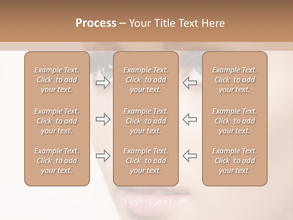 Young Desire Eyelashes PowerPoint Template