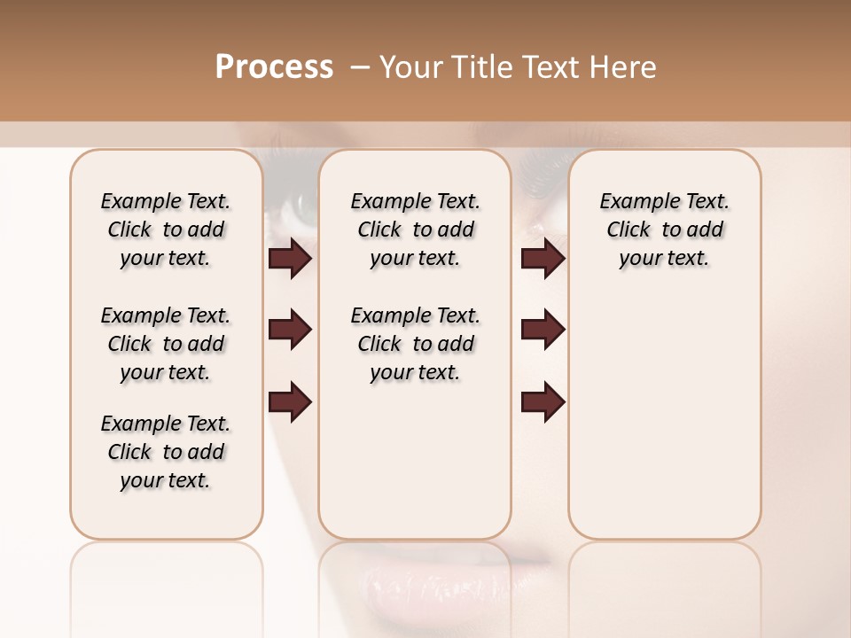 Young Desire Eyelashes PowerPoint Template