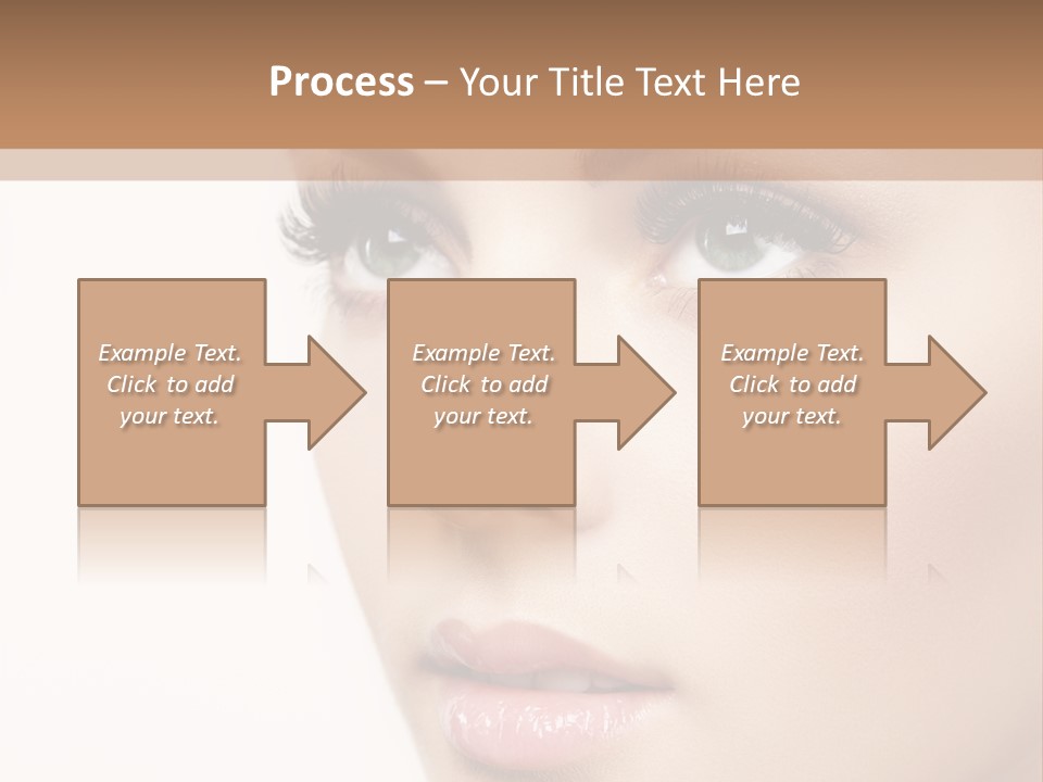 Young Desire Eyelashes PowerPoint Template