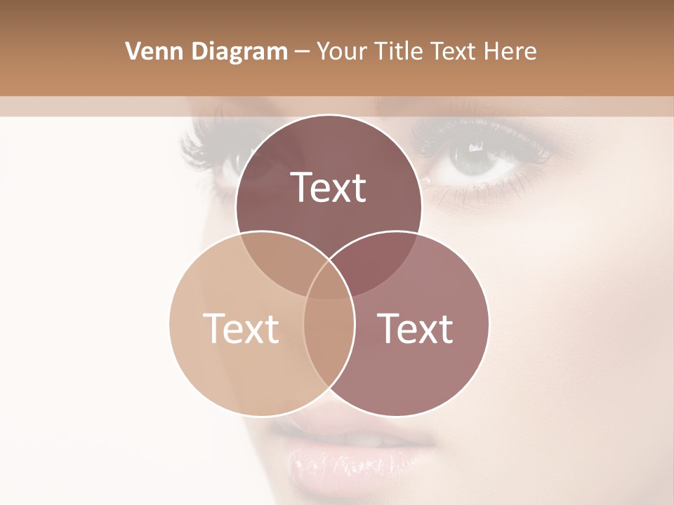 Young Desire Eyelashes PowerPoint Template