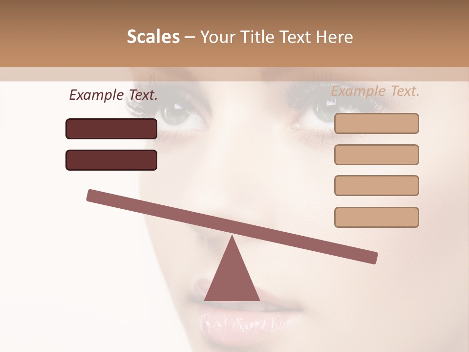 Young Desire Eyelashes PowerPoint Template