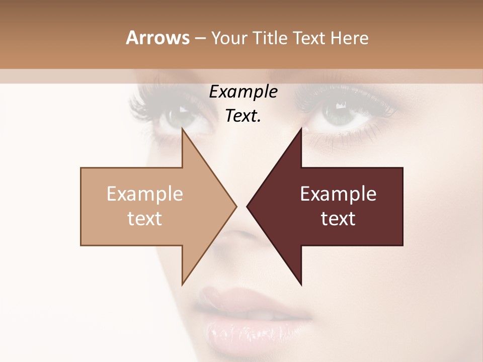 Young Desire Eyelashes PowerPoint Template