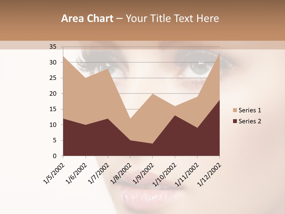 Young Desire Eyelashes PowerPoint Template