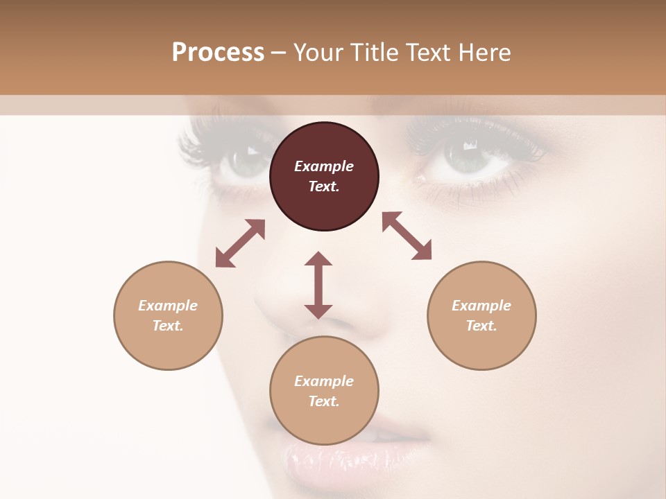 Young Desire Eyelashes PowerPoint Template