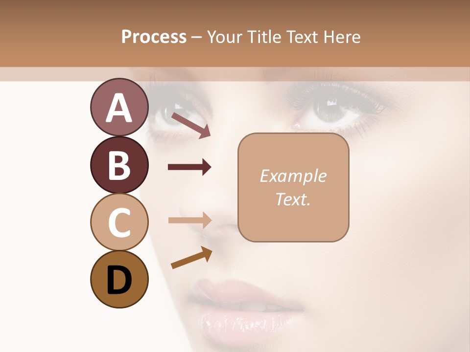 Young Desire Eyelashes PowerPoint Template