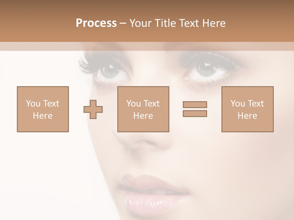 Young Desire Eyelashes PowerPoint Template