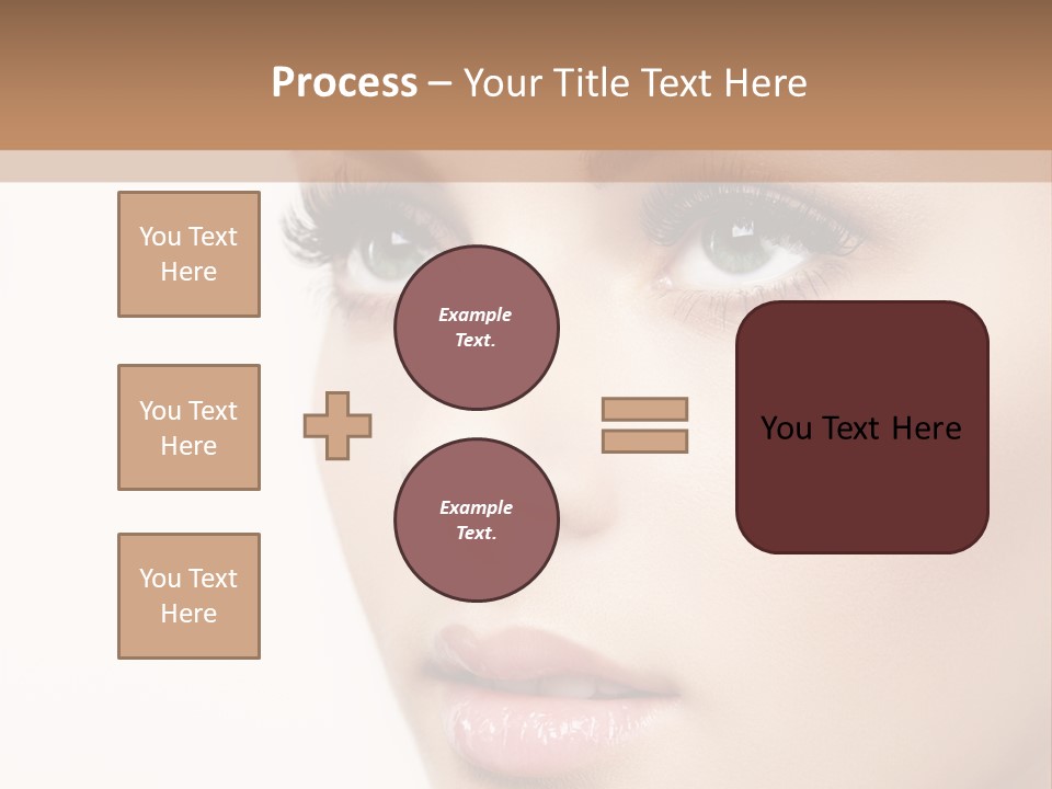 Young Desire Eyelashes PowerPoint Template