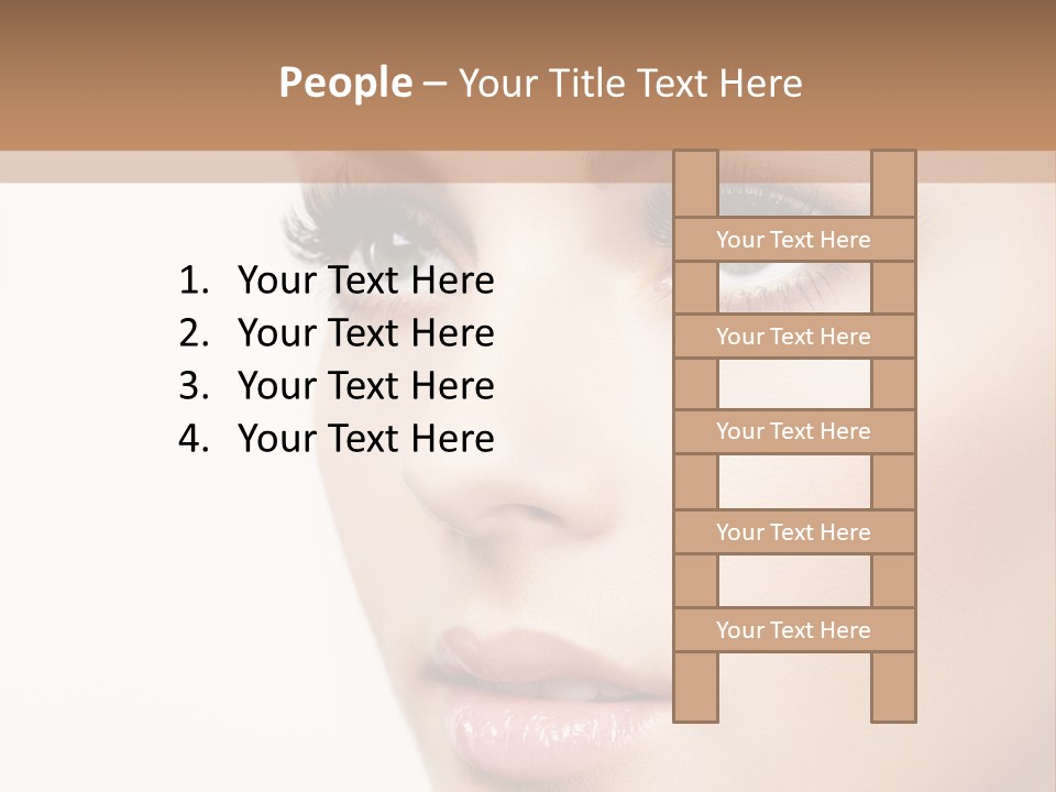 Young Desire Eyelashes PowerPoint Template