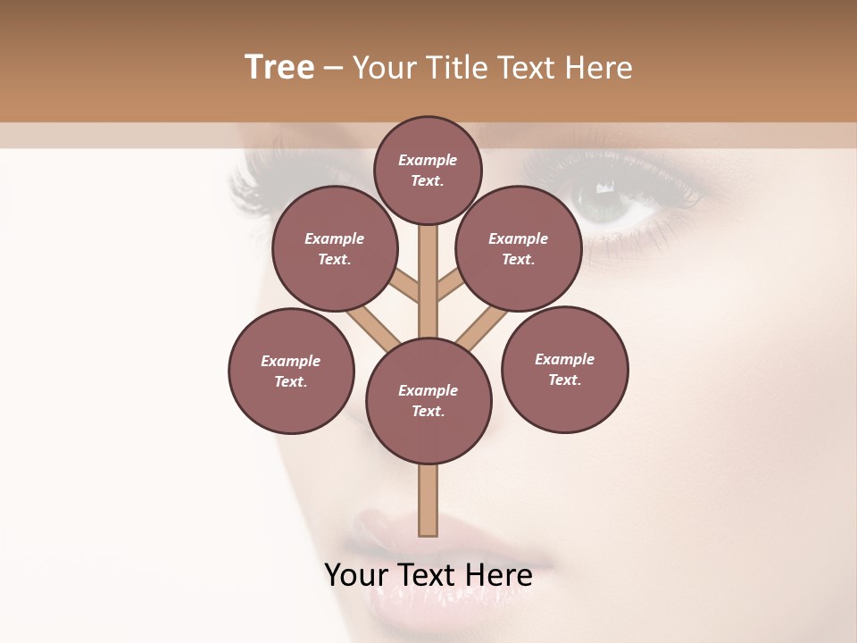 Young Desire Eyelashes PowerPoint Template