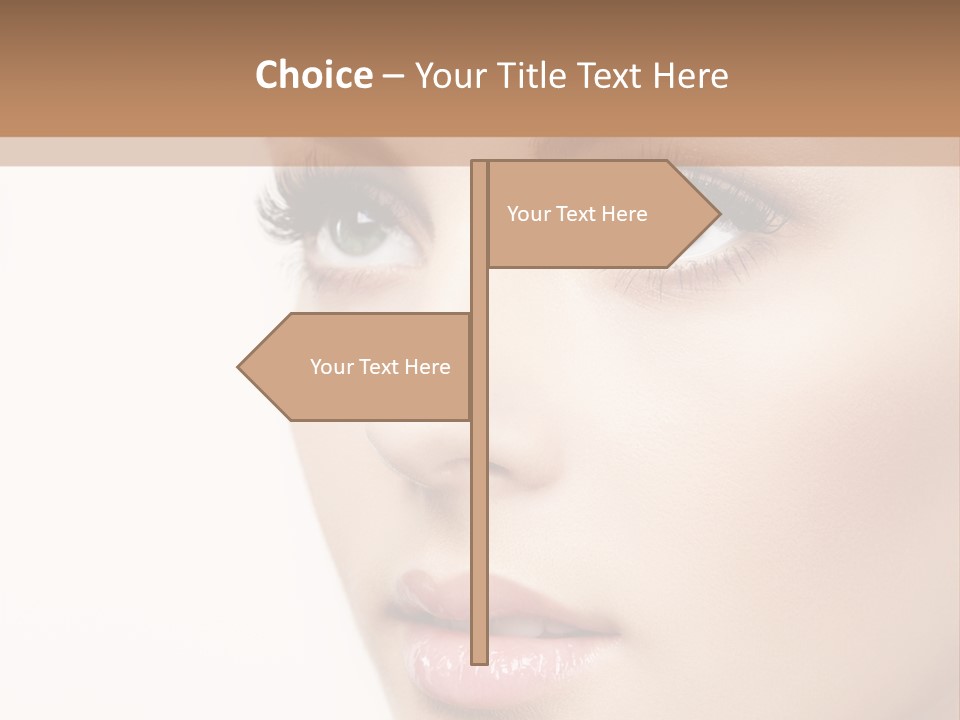 Young Desire Eyelashes PowerPoint Template
